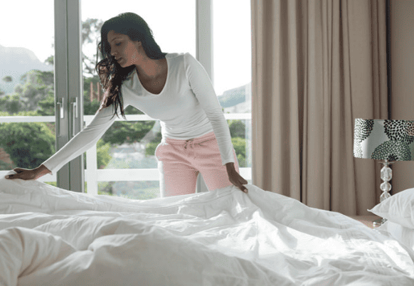 Science has proven that making your bed every morning will help you sleep better at night.